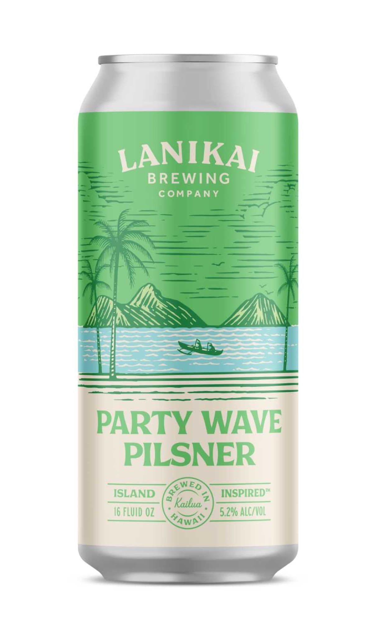 Lanikai Brewing — Volcano — party wave pilsner can