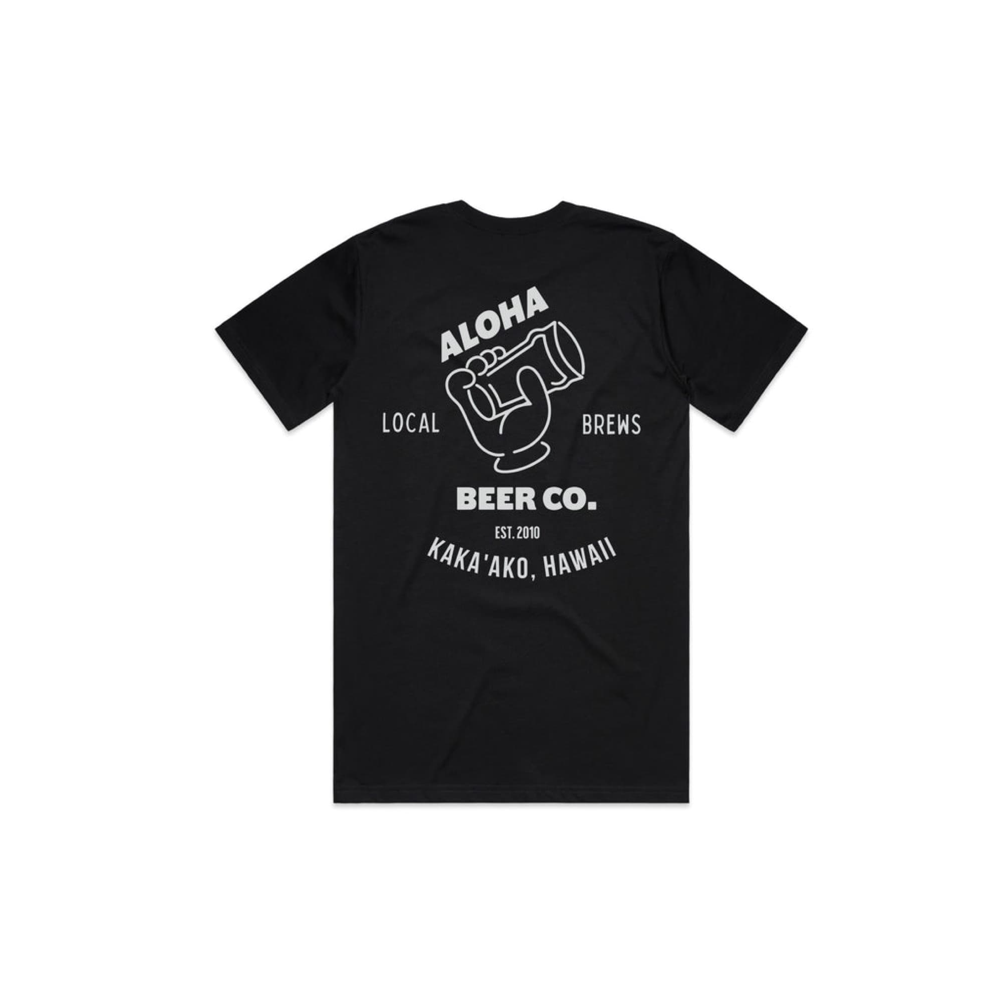 Aloha Beer Company — black tee shaka can print
