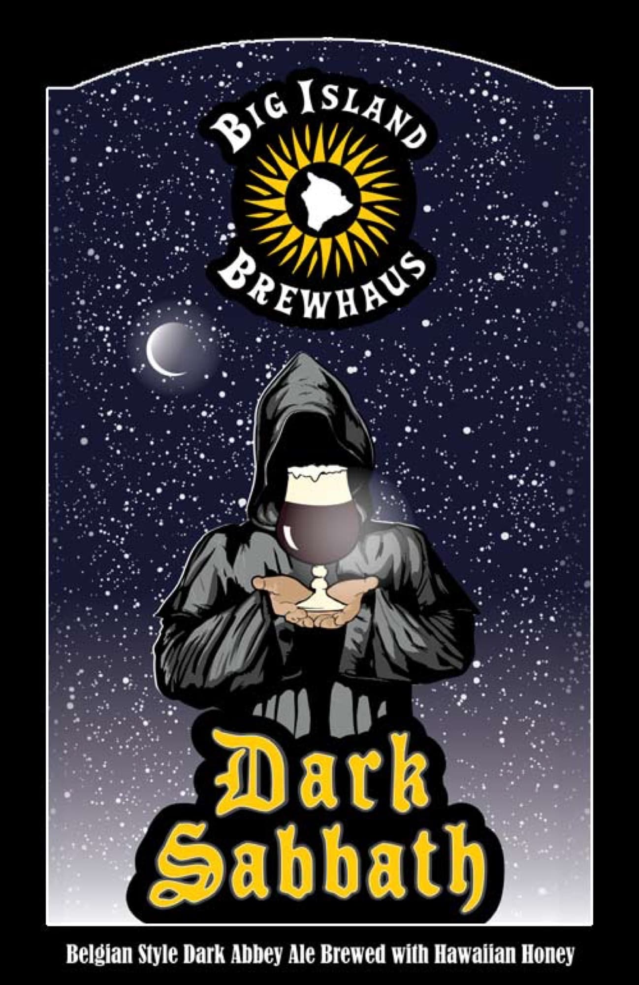 Big Island Brewhaus — dark sabbath belgian ale poster