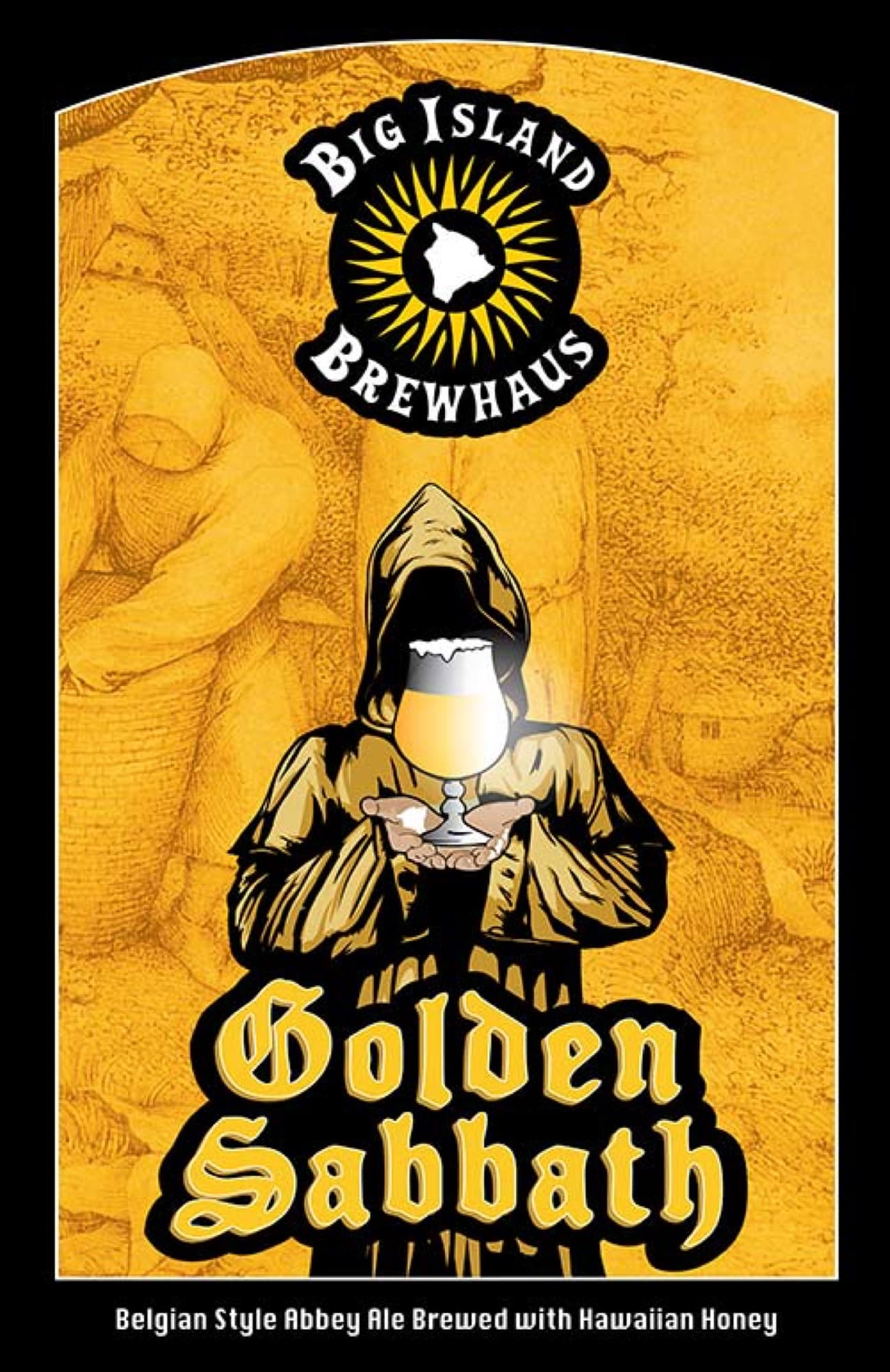Big Island Brewhaus — golden sabbath belgian ale label