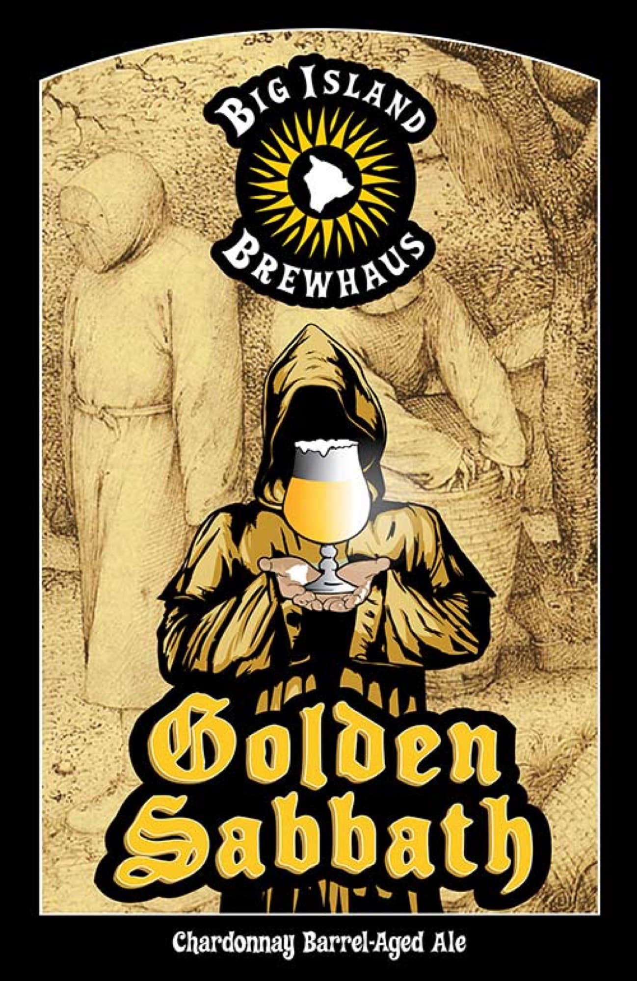 Big Island Brewhaus — golden sabbath chardonnay ale label