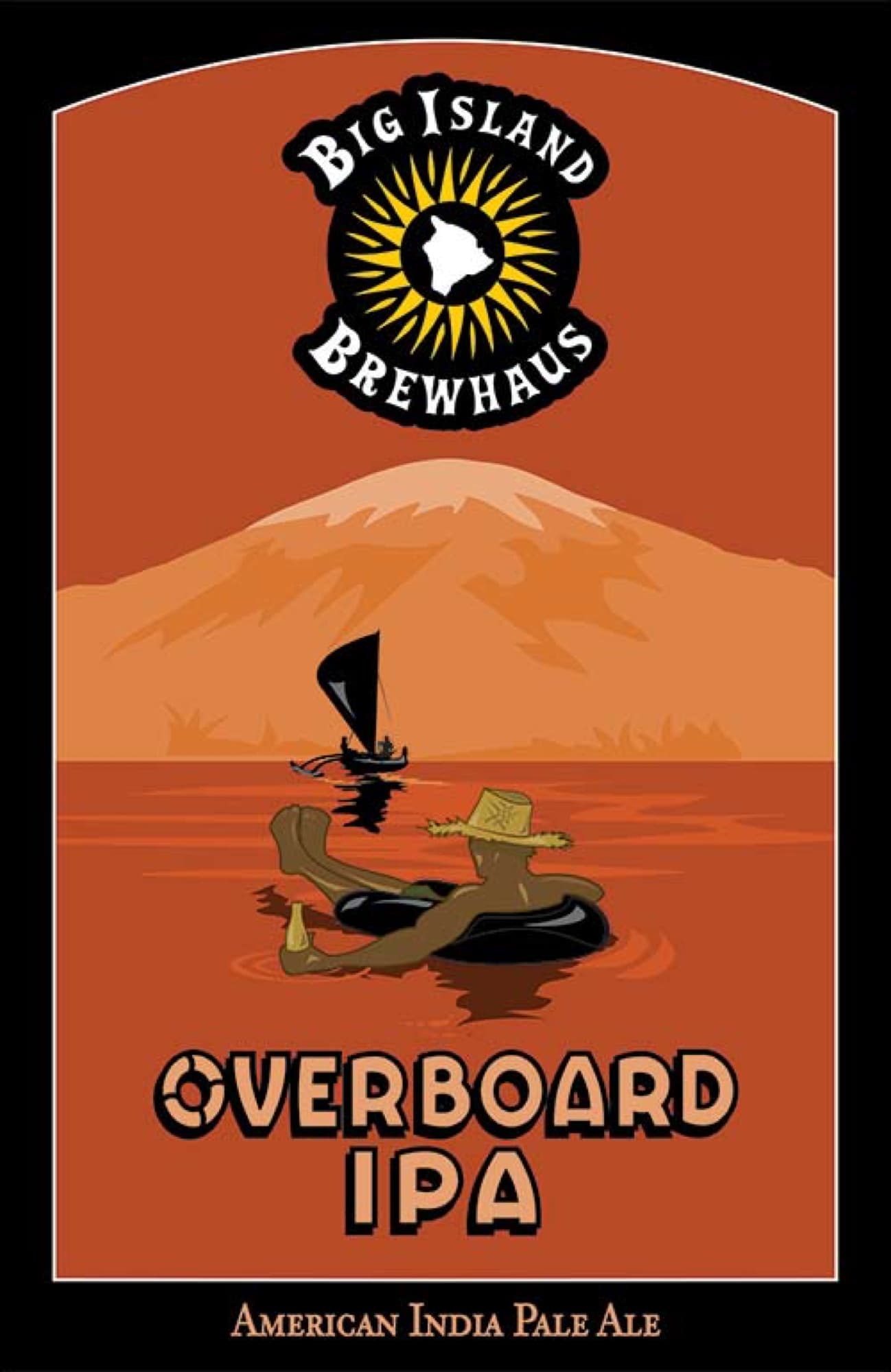 Big Island Brewhaus — overboard ipa label art