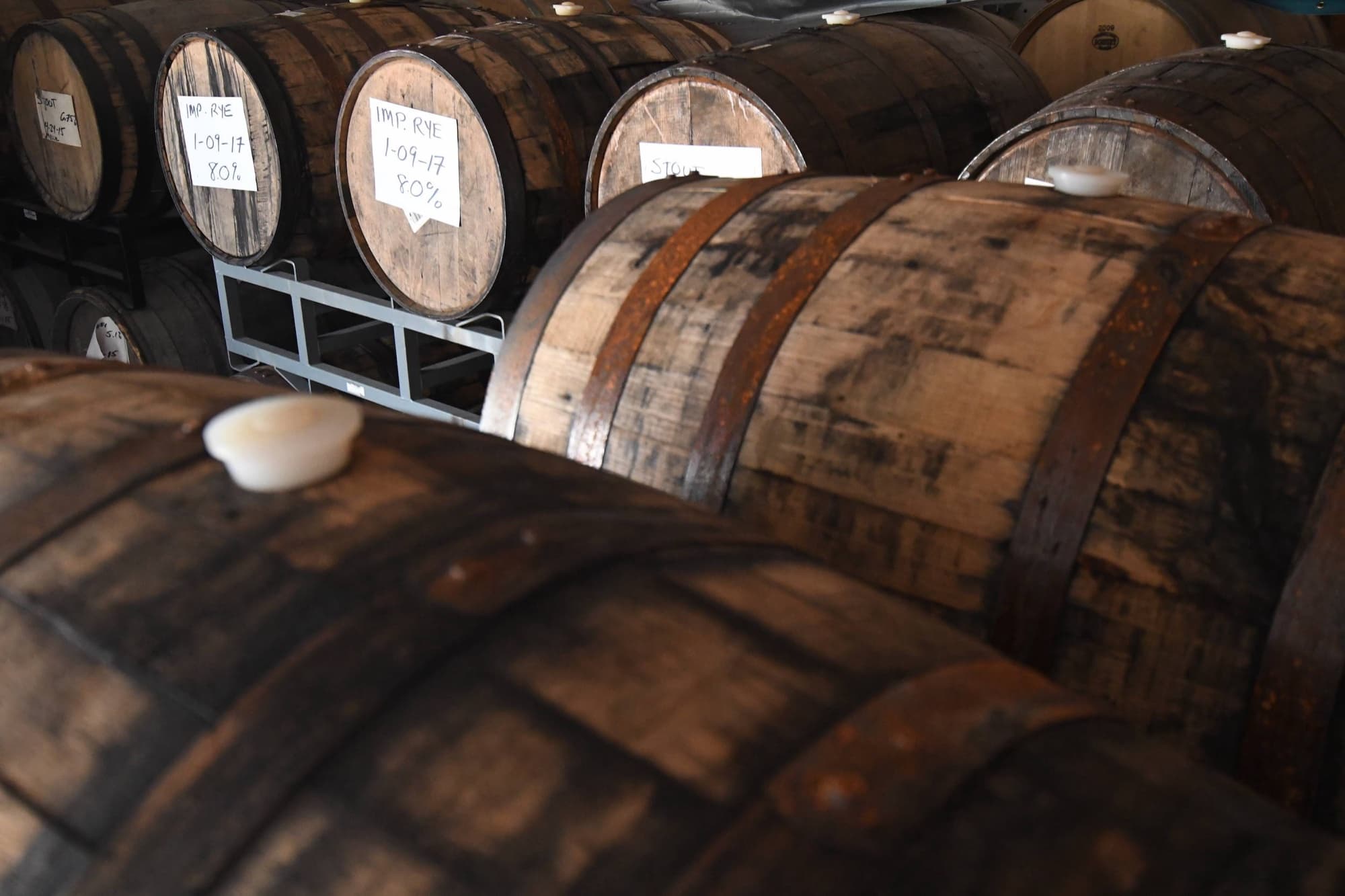 Honolulu Beerworks — barrel aged beer storage