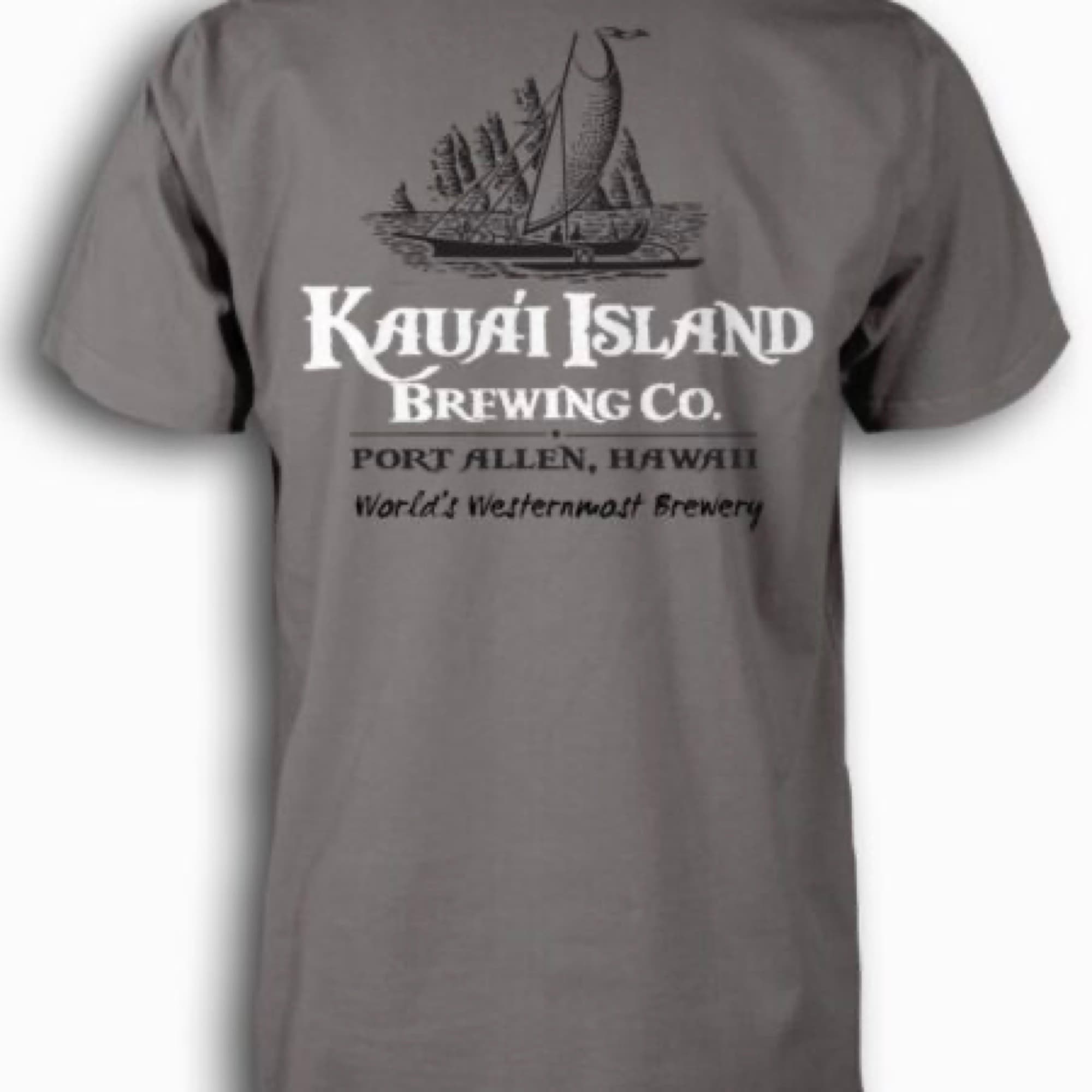 Kauai Island Brewing Company — gray logo tshirt merch