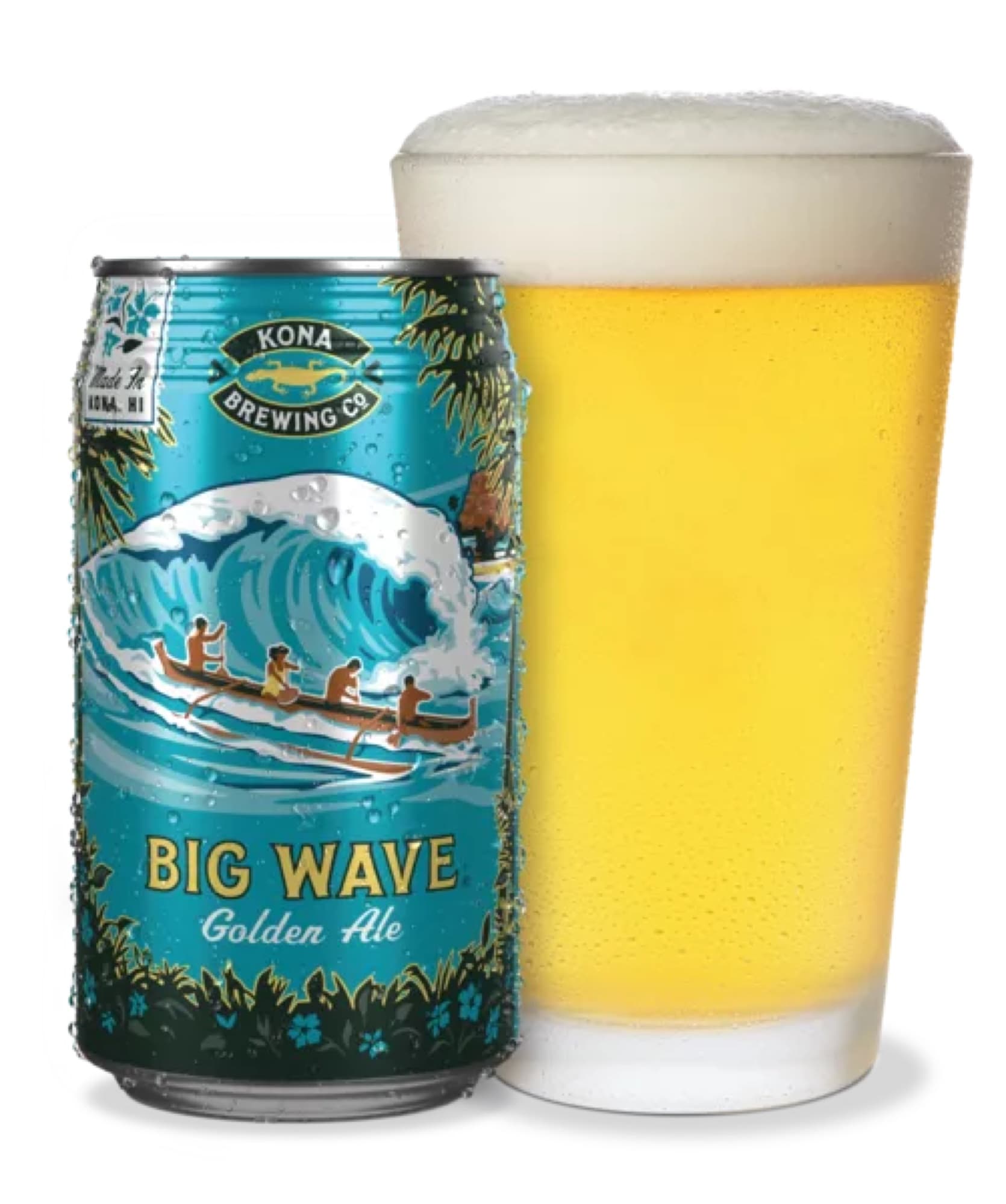 Kona Brewing Hawaiʻi Kai Pub — big wave can pint glass