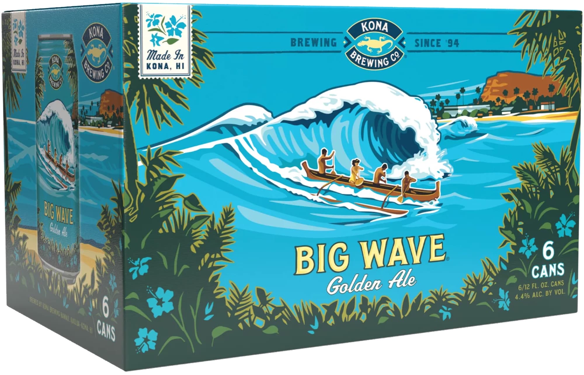 Kona Brewing Hawaiʻi Kai Pub — big wave golden ale sixpack