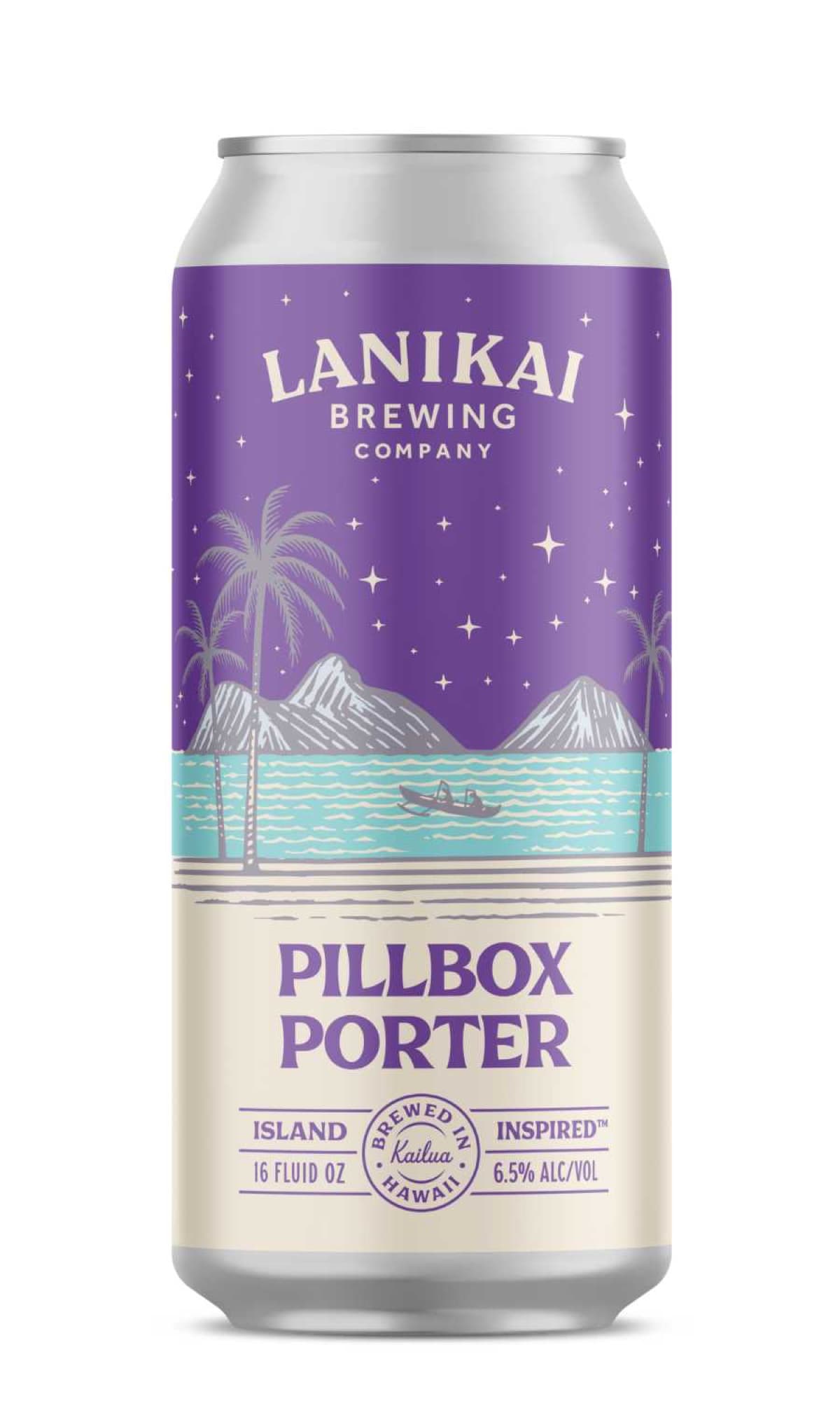 Lanikai Brewing — Volcano — pillbox porter purple can