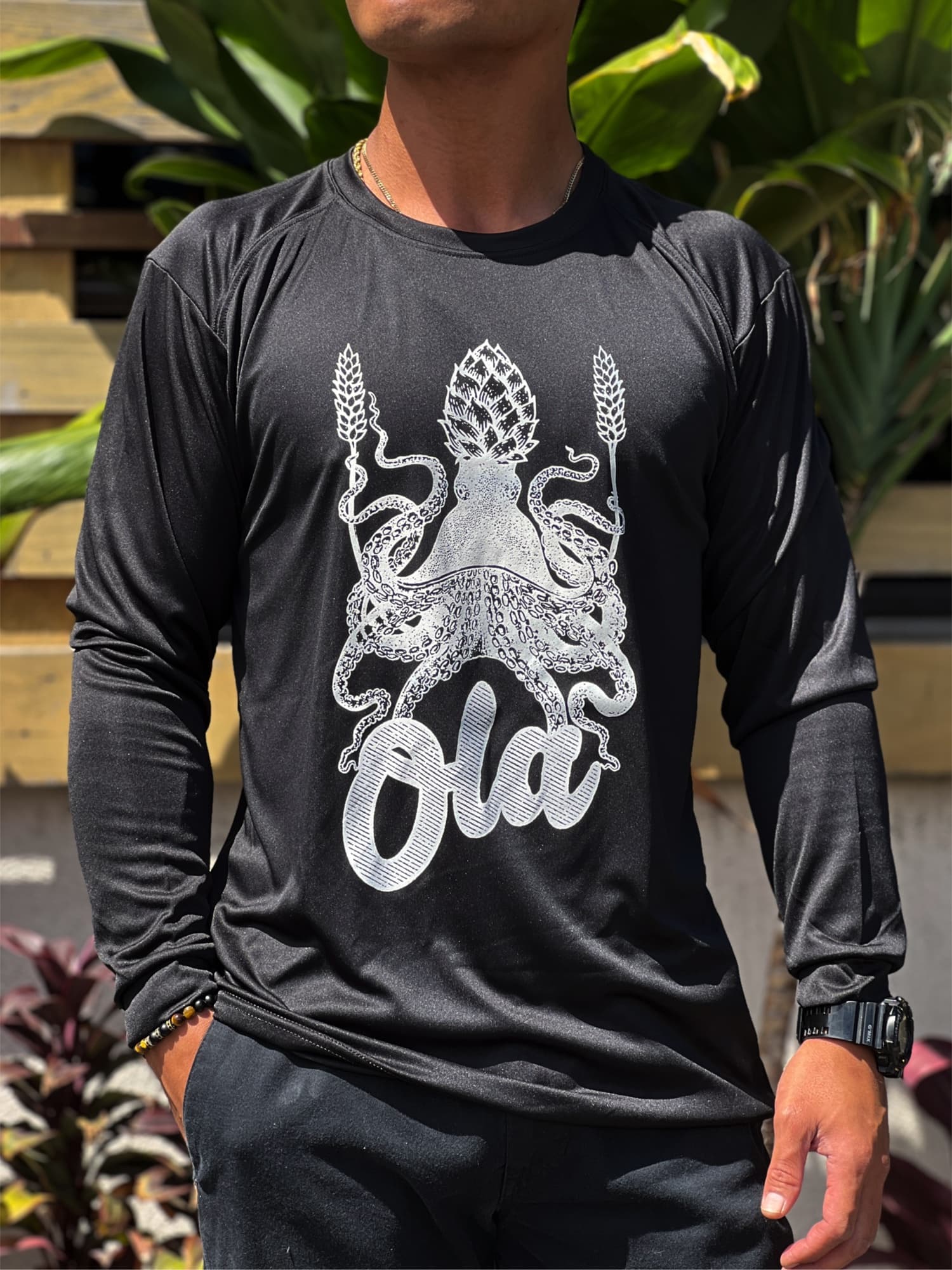 Ola Brew Co. — octopus logo long sleeve shirt